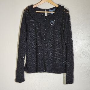 Modcloth Black Lace Blouse